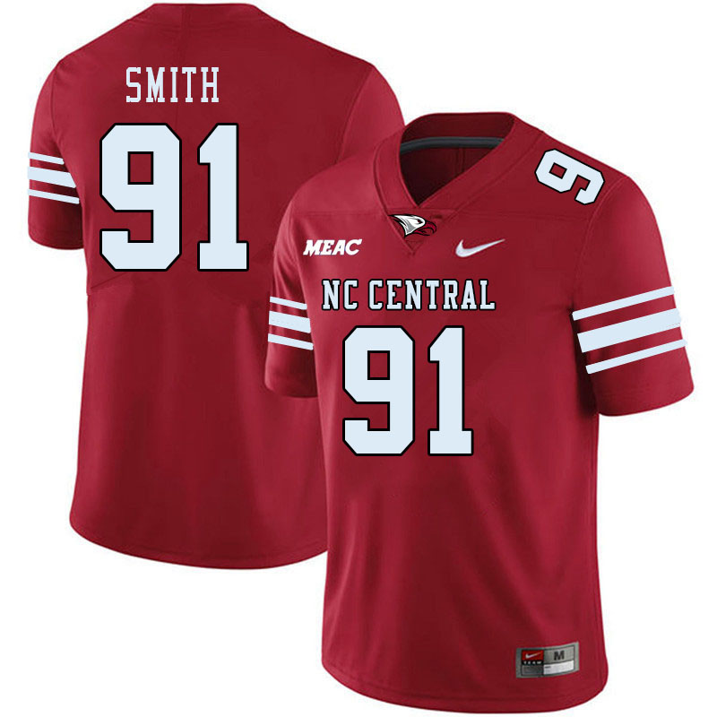 Men-Youth #91 Christian Smith North Carolina Central Eagles 2023 College Football Jerseys Stitched-M